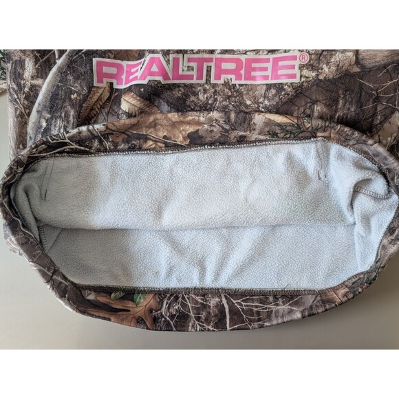 RealTree Women's XL 16-18 Performance Fleece Lined Hoodie Pink Camo Antler Print - Picture 13 of 13